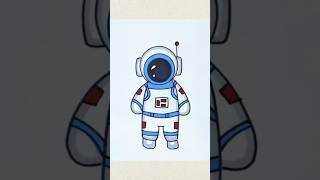 easy astronaut drawing tutorial 🤩#shorts #drawing #viral