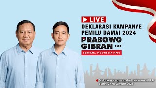 🔴 LIVE | Deklarasi Kampanye Pemilu Damai Tahun 2024