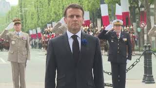 France's Emmanuel Macron leads VE Day ceremony