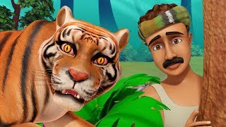 The Thankful Tiger Hindi Kahaniya | Hindi Stories for Kids | Infobells