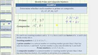 Determine if Numbers Are Prime or Composite (Algorithm)