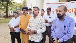 Hindu Raksha Maha Agadi-Goa protested against the alleged encroachment on the premises at Sancoale