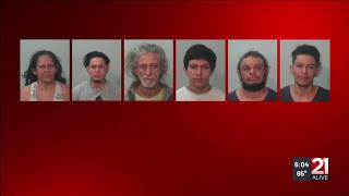 Six facing felony kidnapping, robbery charges after weekend burglary