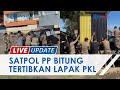 Satpol PP Bitung Tertibkan Lapak & Mobil untuk Jualan di Trotoar, Bangunan Non-Permanen Diangkut