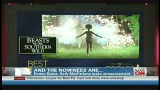 Oscar Nominations Announcement 2013 Seth MacFarlane & Emma Stone (January 10, 2013)