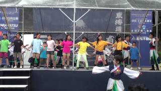 2014.06.07有松絞りまつりにて 藍流と小学生たち