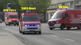 ELW B-Dienst + GW-Haus der Berufsfeuerwehr Koblenz + RTW 1/83-5 DRK Koblenz