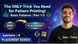 Pattern Printing in Java Part 1 | Nested Loops & Dry Run Trick | Placement Series