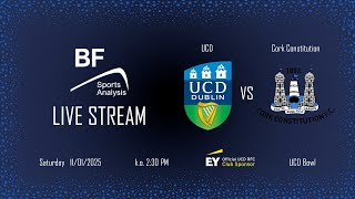 UCD v Cork Constitution, AIL Rd. 10, 2:30pm 11/01/25 streamed by BF Sports Analysis