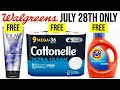 Walgreens **FREE COTTONELLE + TIDE** /W $10/$10 JULY 28 ONLY!