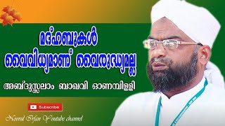 മദ്ഹബുകളെ കുറിച്ചുള്ള ആധികാരീക പഠനം || മദ്ഹബുകൾ വൈവിധ്യമാണ് വൈരുദ്ധ്യമല്ല || അബ്ദുസ്സലാം ബാഖവി