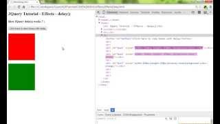 DELAY METHOD IN JQUERY EFFECTS DEMO