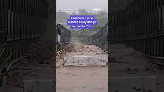 Hurricane Fiona destroys bridge in Puerto Rico rebuilt after Hurricane Maria #shorts