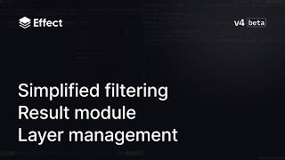 Filter module, Result module, Layer | Effect v4 Beta ๐