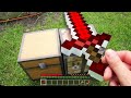 Minecraft in Real Life POV HOW TO CRAFT FIRE SWORD Realistic Minecraft 100 days Survival 創世神第一人稱真人版版