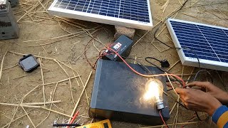 Solar panel installation #inverter # battery connection #step by step