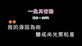 (伴奏版)蔡小虎-一生只有妳(DIY卡拉OK字幕)