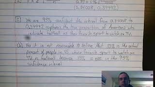 AP Statistics Unit 6 Progress Check 1(b)