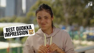 QUOKKA IMPRESSIONS 😂🇦🇺 Emma Raducanu, Elena Rybakina, Andrey Rublev & more give it their best shot!