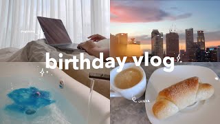 vlog 🎂 : birthday staycation, food, sunsets, hauls + more