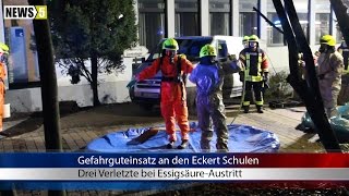 17.12.2016 (R) Gefahrguteinsatz an den Eckert Schulen - Drei Verletzte bei Essigsäure-Austritt