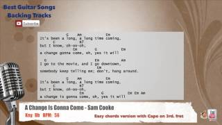 🎙 A Change Is Gonna Come - Sam Cooke Vocal Backing Track with chords and lyrics