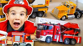 Cops & Firefighter Costume Pretend Play! | Fire Trucks & Emergency Vehicles for Kids | JackJackPlays