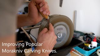 Improving the Mora 120 sloyd and 164 hook knife  |  Sharpening for Greenwoodworkers (#2)