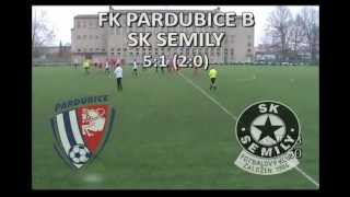 Sestřih utkání FK Pardubice B - SK Semily