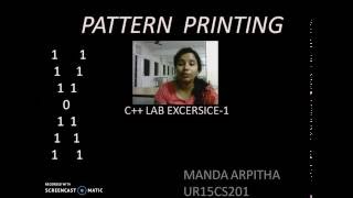 C++ PATTERN PRINTING-X SHAPE