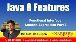 Java 8.0 Features | Functional Interface Lambda Expression Part-3 | by Mr.Satish Gupta