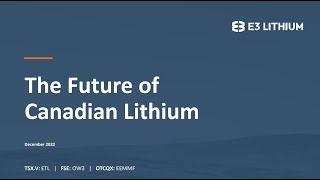 E3 Lithium Ltd. (OTCQX: EEMMF | TSXV: ETL): Virtual Investor Conferences