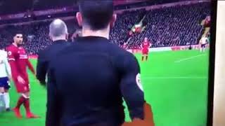 #LFC | Linesman Caught Celebrating Spurs Penalty Decision Live On Sky Sports