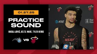 Nikola Jović, Kel'el Ware, Tyler Herro | Shootaround Interview | January 27, 2025