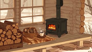 Cozy Fireplace \u0026 Winter Coffee to Warm Up Your Soul 🔥📻 lofi coffee - lofi radio