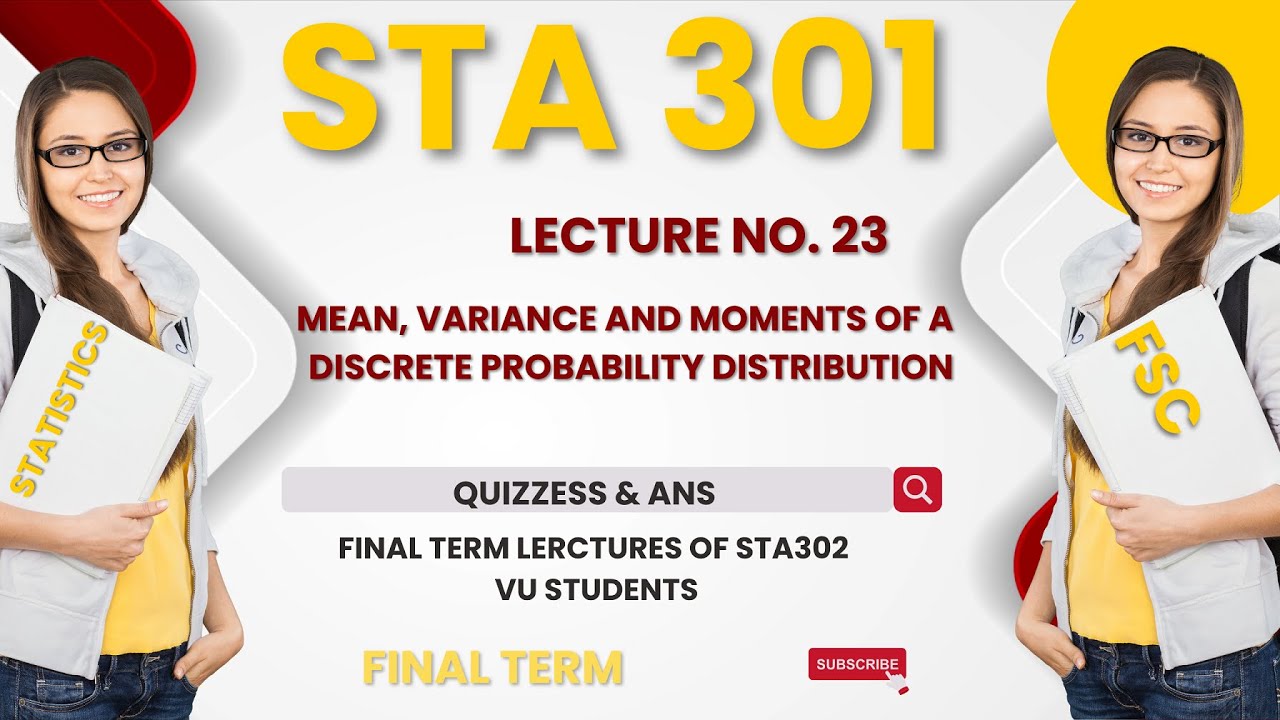Sta301 Lecture 23 Statistics And Probability Virtual University