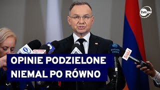 Ocena prezydentury Andrzeja Dudy. Wyniki najnowszego sondażu @TVN24