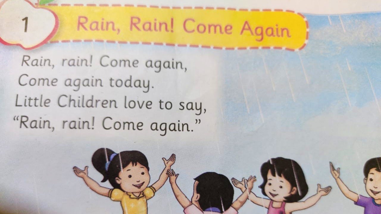 Rain Rain Come Again Jr Kg Rhymes Poem Songs S D Teacher Youtube