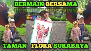 Bermain di taman Flora surabaya  !! makanin rusa