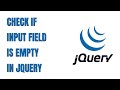 Check If Input Field is Empty in jQuery - HowToCodeSchool.com