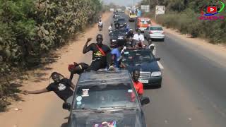 The Home coming arrival of BENJAHMIN , Banjul International Airport to his House.