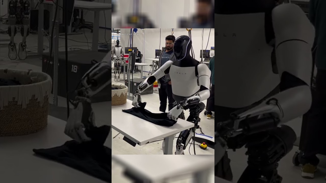 Tesla Optimus Bot Folds The Laundry Go It