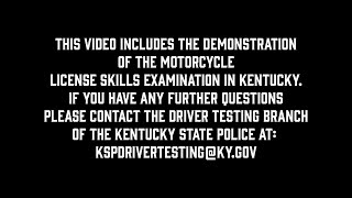 KSP - Motorcycle License Skills Exam Demonstration