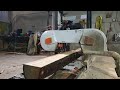 real time sawing of larch cladding on logosol b751