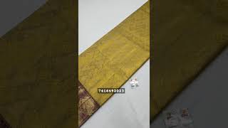 #pure handloom ##tissue weeding silk sarees 💜💜🤎🤎 # 7416492023