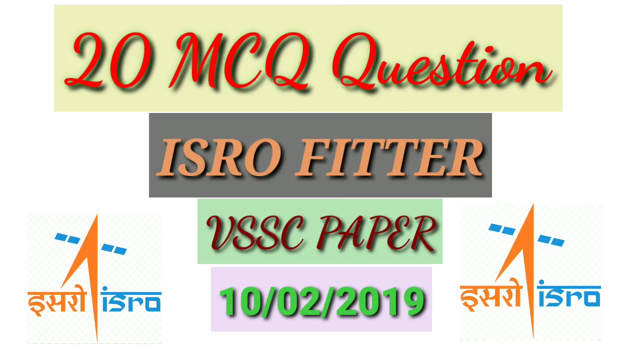 ISRO FITTER VSSC EXAM PAPER PART- 1 - YouTube