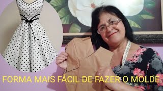 MOLDE VESTIDO FEMININO RETRÔ!! Tamanho M