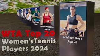 Women's Tennis WTA Rankings 2024 | World Top 20 Women Tennis Player | @universepak