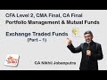 Exchange Traded Funds (ETF) - Part 1 | CA Final AFM, CFA Level 2, CMA Final SFM