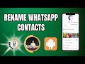How to Change Contact Name in Whatsapp